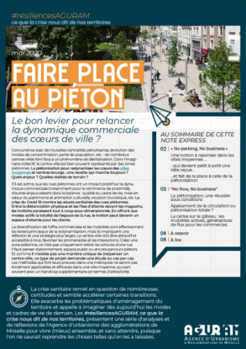 02/ FAIRE PLACE AU PIÉTON : Le bon levier pour relancer la dynamique commerciale des cœurs de ville ? / COLLECTION #RÉSILIENCES AGURAM