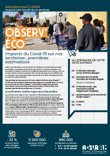 03/ OBSERV’ÉCO : IMPACTS DU COVID-19 SUR NOS TERRITOIRES, 1ÈRES ESTIMATIONS / COLLECTION #RÉSILIENCES AGURAM