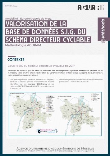 Méthodo – VALORISATION DE LA BASE DE DONNÉES S.I.G. DU SCHÉMA DIRECTEUR CYCLABLE