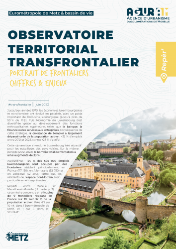 OBSERVATOIRE TERRITORIAL TRANSFRONTALIER N°1 : PORTRAIT DE FRONTALIERS